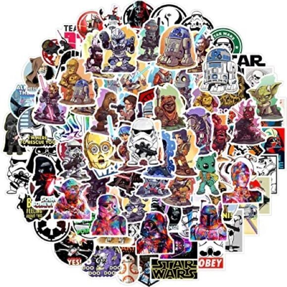 Lot of 100 Random Vinyl Star Wars Stickers - Picture 3 of 5